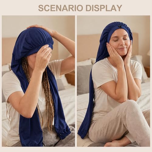 Samurai Hair Wrap for Braids, 2-Pack Sleep Bonnet