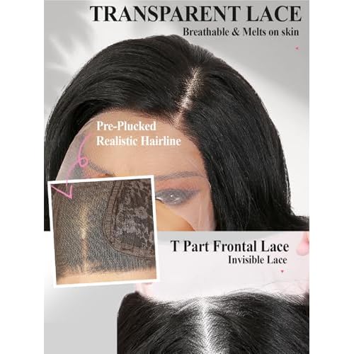 WIGER Short Lace Front Wig Pre Plucked Curly Bob Wig for Women Natural Lace Hairline Loose Wave Synthetic Wig for Daily Party Halloween (Nature Black)