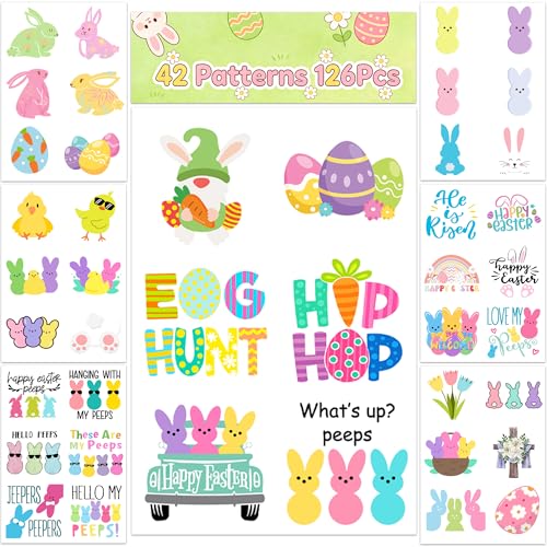 Easter Temporary Tattoos 126 Pcs - Kids & Adults Party Favors