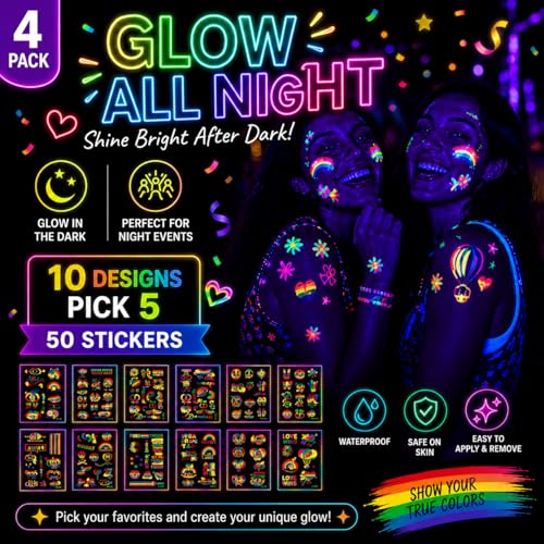 Rainbow Face Paint Sticks & Temporary Tattoo Kit, 2 Pack