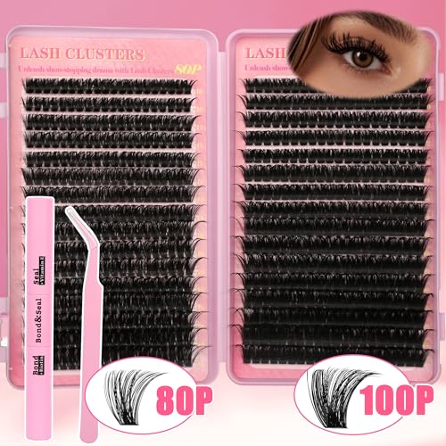 Lash Clusters Kit 640Pcs DIY Eyelash Extensions with Bond & Seal