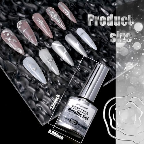 Metallic Gel Nail Polish - Silver Mirror 5ml HEMA Free