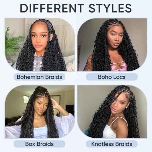 Human Braiding Hair for Boho Braids,150g 14 Inch 3 Bundles Highlight Deep Water Wave Bulk Boho Curly Human Hair Bundle for Braiding,4/30 Ombre No Weft Wet and Wavy Knotless Braiding Hair Extensions