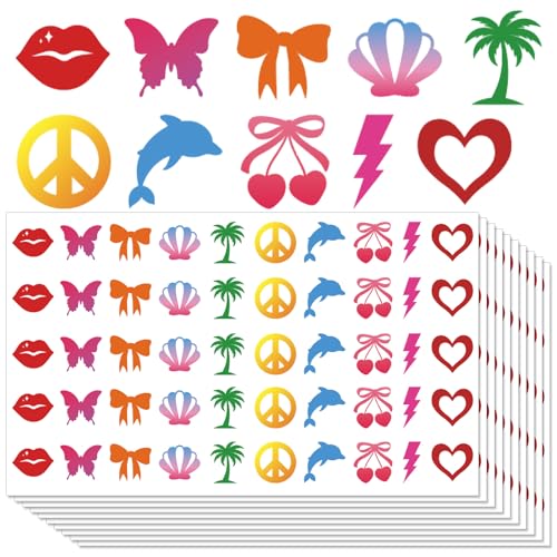 Hawaiian Tanning Stickers 500 Pcs - Self-Adhesive Body Stickers