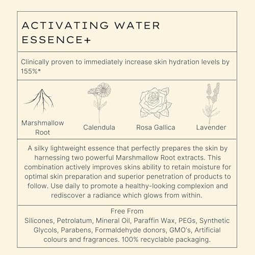 Jurlique Activating Water Essence+ |75ml | for All Skin Types Including Dry, Oily & Sensitive Skin| Beauty Skincare Products for Women/Men | Australian Made Natural-Based Skincare