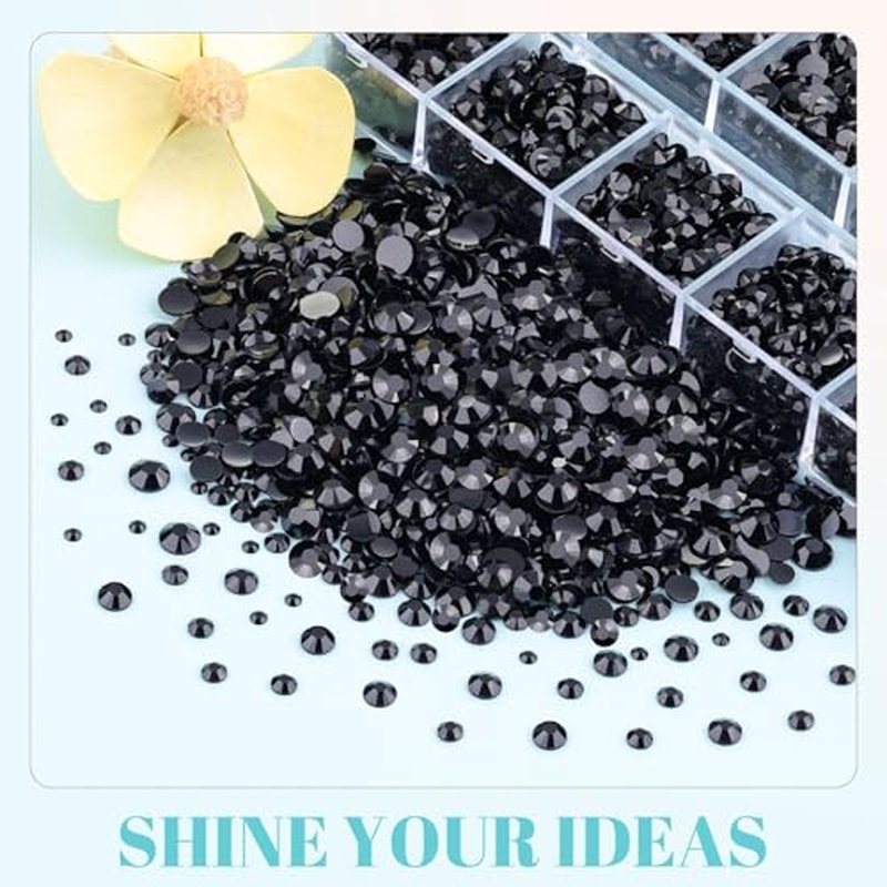6100 Pcs Flatback Rhinestones with B7000 Glue for DIY Crafts