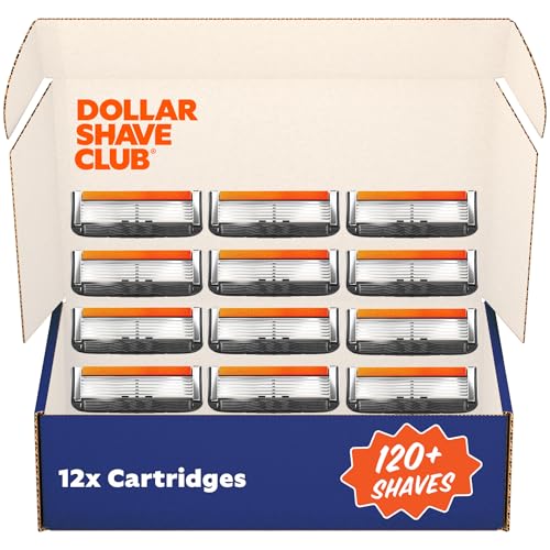 Dollar Shave Club | 6 Blade Razor Refills (12 Pack) | 6 Stainless Steel Blades for a Close & Comfortable Shave