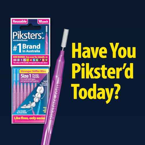 Piksters Interdental Brushes, Variety Pack Size 000-6. Find The Right Size for You!