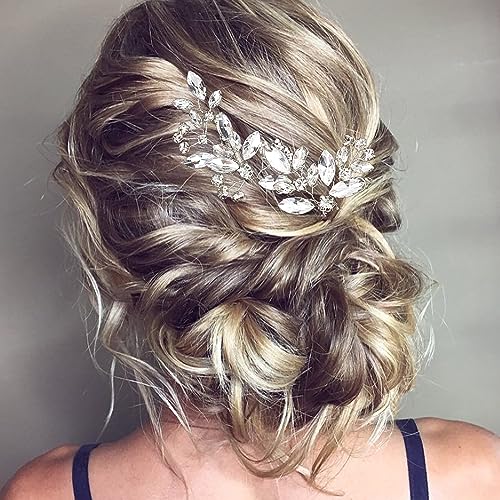 Silver Crystal Bridal Hair Pins - 5 Piece Set