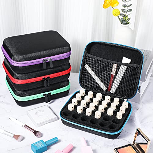 Cunno 4 Pcs Essential Oils Storage Bag, 30 Bottles EVA Essential Oils Carrying Case Liquid Organizer Boxes Carrying Travel Case with Foam Insert and Handle Holds 5-15 ml