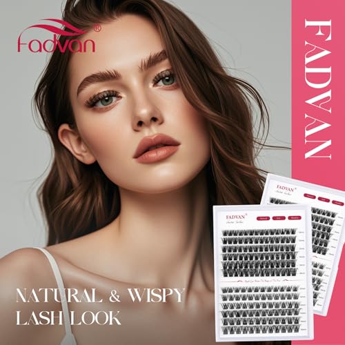 FADVAN D-Curl Lash Clusters - 156PCS DIY Eyelash Extensions