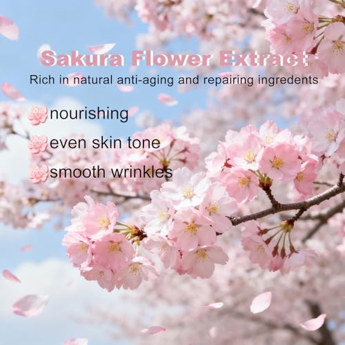 Sakura Skin Care Set for Women Birthday Gifts for Teen Girls - Skin Care for Kids - Skincare for Girls 10-12 - Kids Skin Care Set for girls Ages 8-12,Teen girl Christmas Gifts Skincare Set
