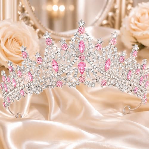 Queen Crown Rhinestone Tiara for Women - Bridal & Party Accessory