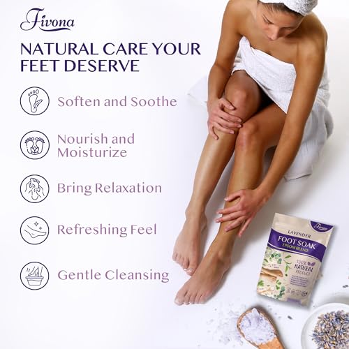 Fivona Foot Soak Epsom Salt with Lavender 14.1 oz