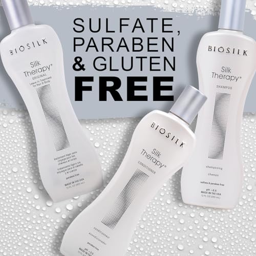 BioSilk 3-Piece Silk Therapy Haircare Set with 12 Fl Oz Bottles - Sulfate-Free