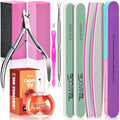 Professional Nail Care Kit with Files, Buffers, and Cuticle Oil