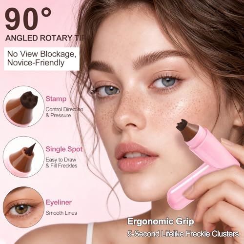 Dual-Ended Freckle Pen & Stamp 2-in-1 Waterproof Makeup