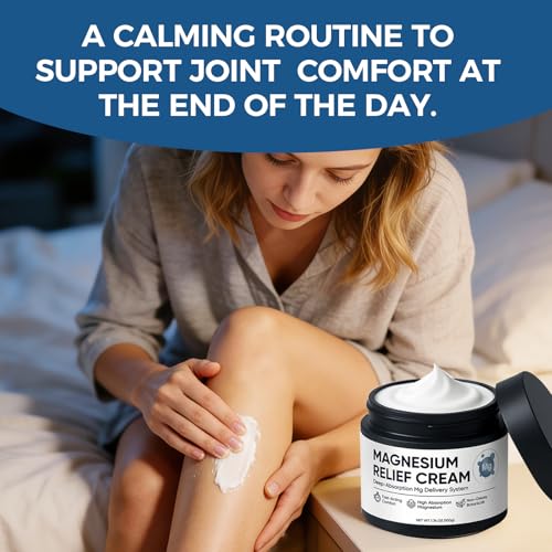 Magnesium Joint Relief Cream ? Deep Absorption Formula for Muscle & Joint Comfort ? Fast-Acting, Non-Greasy Body Lotion for Neck, Back & Legs, 1.76oz (1)