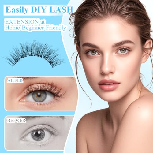 8mm Short Lash Clusters C-Curl Wispy Reusable (168pcs)