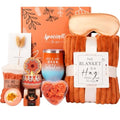 Mother's Day Gifts Baskets for Women Mom Her Wife Girlfriend,Birthday Gifts for Women Teacher Friend w/Cozy Blanket Rose Relaxing Spa Gifts Set,Self Care Get Well Gifts for Her Valentines Mothers Day