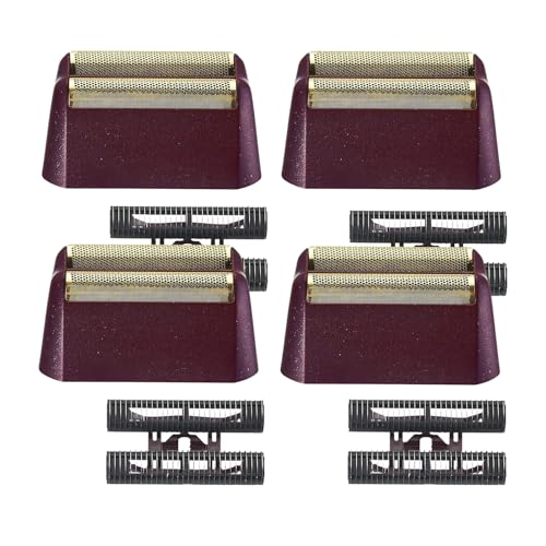 4-Pack Replacement Foil & Cutter Bar Compatible with Wahl Super Close Shaver ? Professional for 7031-100 & 7043-100 Models, Red (5 Star Series Finale)