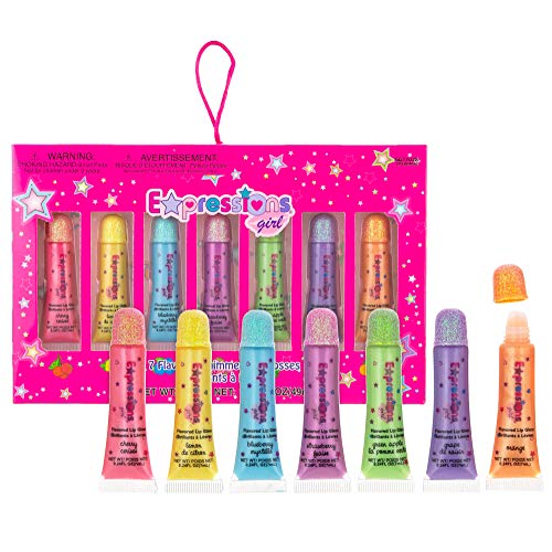 Expressions Flavored Shimmer Lip Gloss Set - 6 Colors