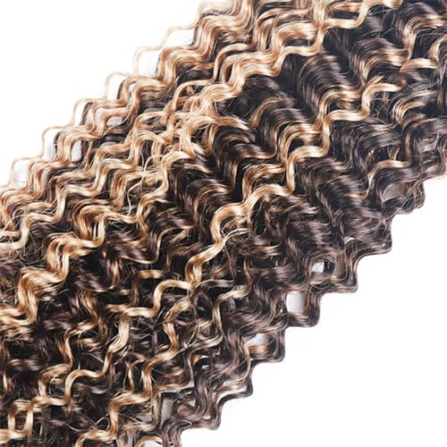 P4613 Curly Hair Bundles 24-28" Ombre Brown Blonde 3pc
