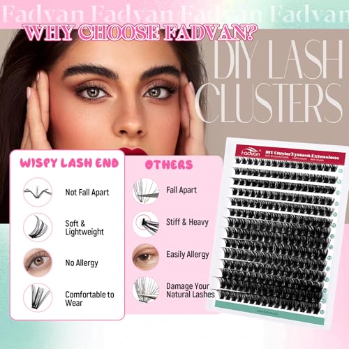 FADVAN Cluster Lashes 100D Volume Extensions 8-16mm