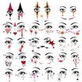 Halloween Face Tattoos Stickers - 15 Sheets Temporary Tattoos