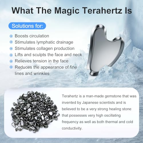 Terahertz Gua Sha Facial Tools Guasha Tool for Face Body Gua Sha Stone Lymphatic Drainage Massager