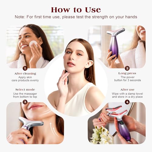 Pedete 7-Color Red Light Facial Massager with Heating & Vibration