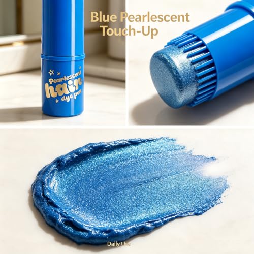 Temporary Hair Color Wax Stick - Shimmer Blue Hair Chalk
