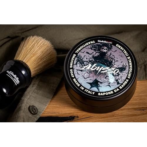 The Goodfellas' smile, Luxury Shaving Soap, Formulated for Use with A Shaving Brush, Made in Italy (Abysso - Fresh Citrus, Floral, Oak)
