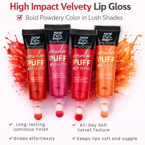 Raizey Ultra Glossy Wet Look Lipgloss, High Pigment Shine, Waterproof and Long-Lasting Lip Cream - Fruity Lip Color-Shine Lip Oil with Glimmer (12 ml) (Raspberry Pink)