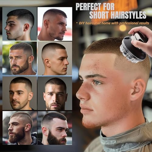 Cordless Hair Clippers for Men w/ 6 Guide Combs & LED