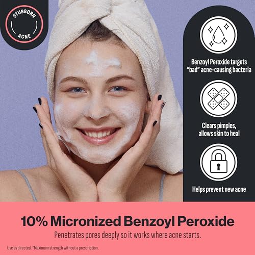 Oxy Maximum Strength Acne Face Wash with 10% Benzoyl Peroxide & Prebiotics