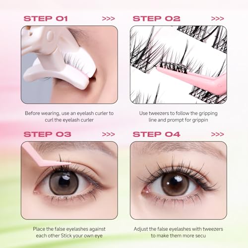 Squsaya Manga Self Adhesive Eyelash Clusters 60PCS 12MM