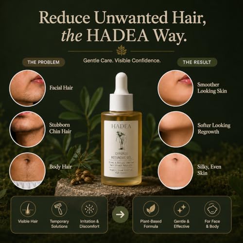 Cyperus Rotundus Oil for Hair Growth Reduction - 30ml Organic Steam Distilled HADEA
