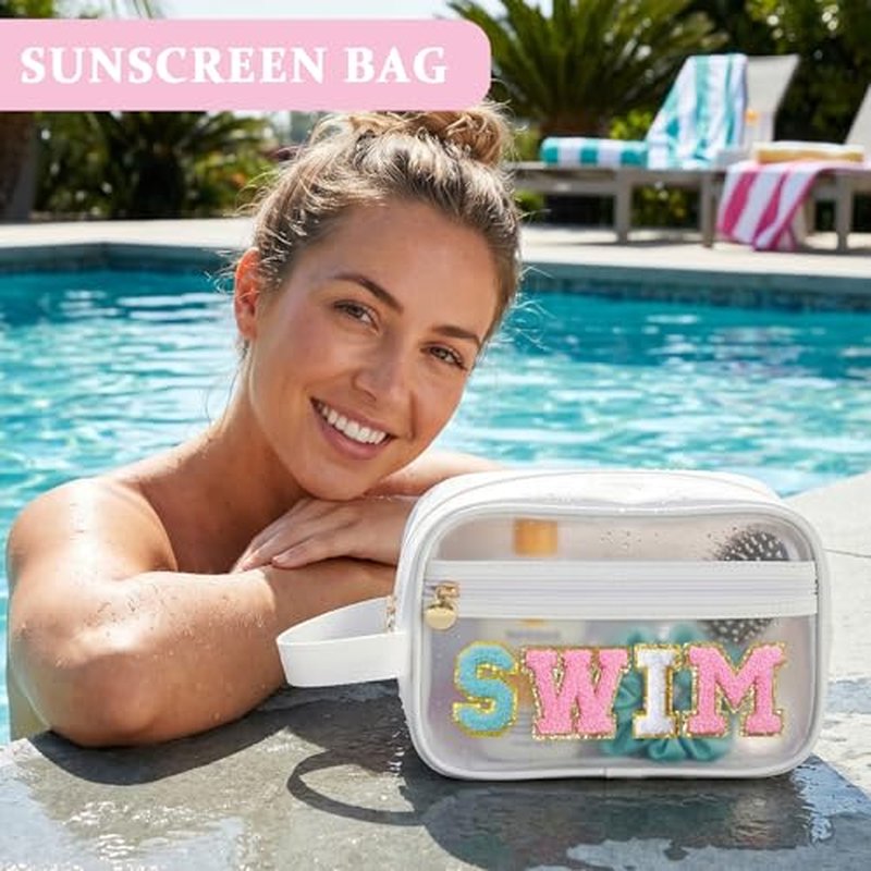 Clear Swim Bag Organizer for Women Teen Girls Waterproof