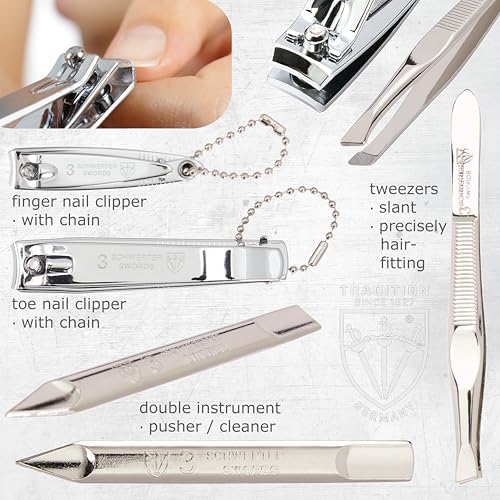 8-Piece Professional Manicure Pedicure Kit with Synthetic Leather Case