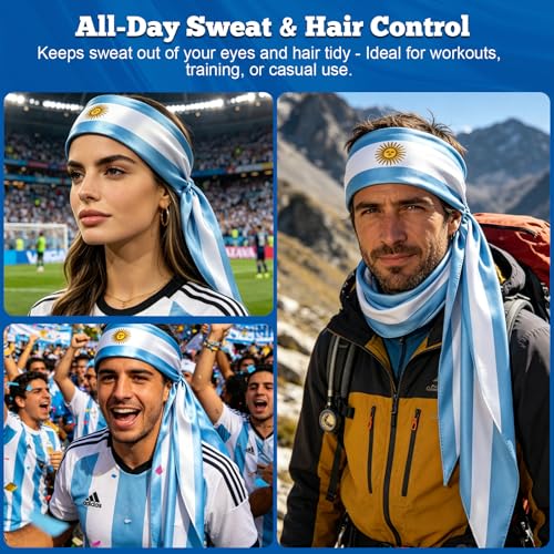 Argentina Flag Headscarf with Sun of May | Lightweight Sports Headwrap