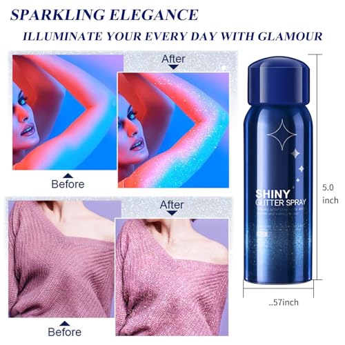 Body Glitter Spray - Long-Lasting Shimmer for Hair & Skin