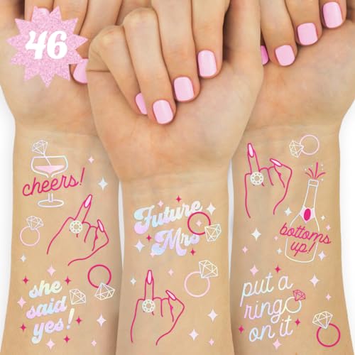 Bride's Ring Finger Temporary Tattoos - Foil Bachelorette Party Favors