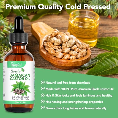 Organic Jamaican Black Castor Oil 60ml - Hair Growth & Massage