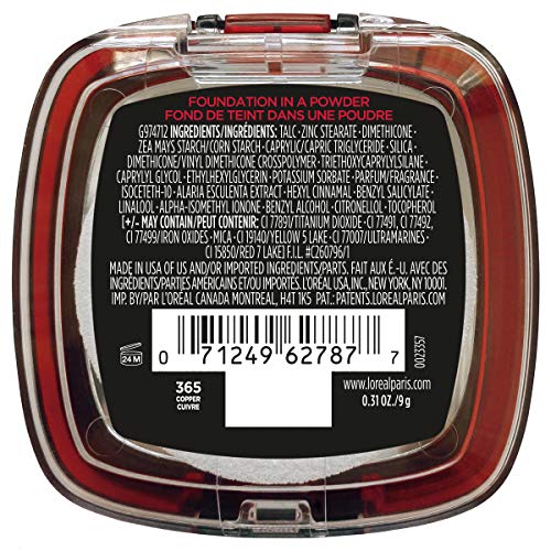 L'Oreal Paris Infallible Fresh Wear Powder Foundation - 24HR Waterproof, Copper