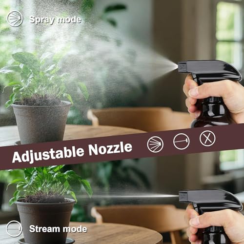 3-Pack 10oz Spray Bottles with Adjustable Nozzle & Funnel
