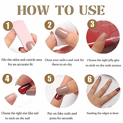 CRRLtry Press Nails Coffin Heart Fake Nails Pink Press on Nails Medium Acrylic Nails for Women 24PCS