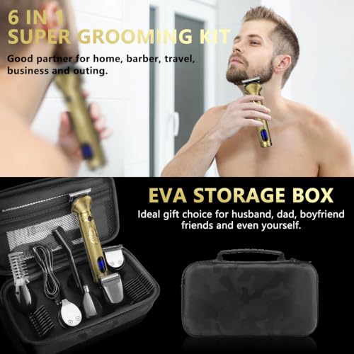 GSKY 6-in-1 Beard Trimmer & Body Hair Grooming Kit for Men