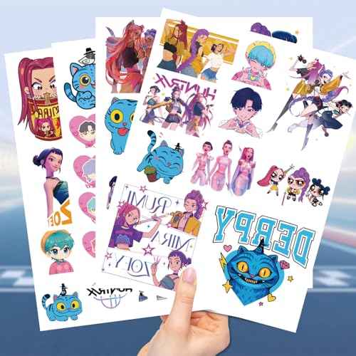 99 PCS Demon Movie Hunters Temporary Tattoos for Kids| 9 Sheets