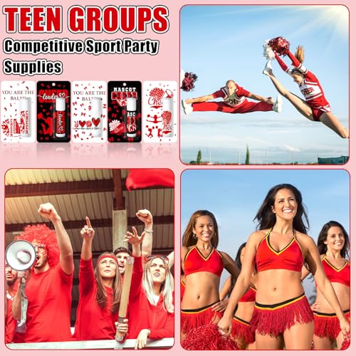 Loopeer 30-Pack Red Cheer Team Lip Balm Bulk Set